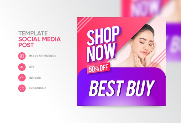 sale offer social media post templates