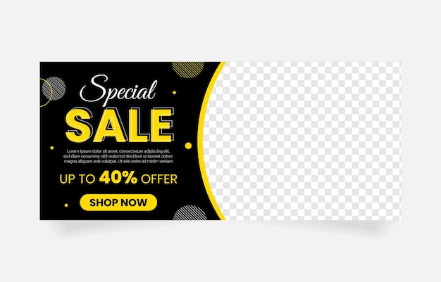 Sale promotion banner design