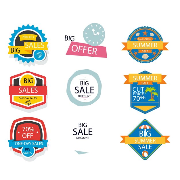 Vector sale quality badges round hundred percent assured label badge sticker vector illustration icons se