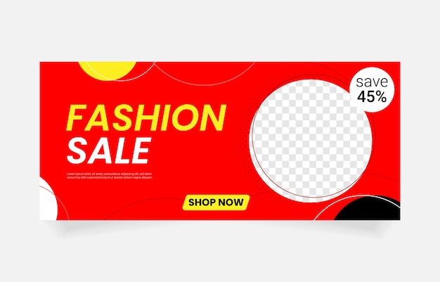 Sale red background color template design