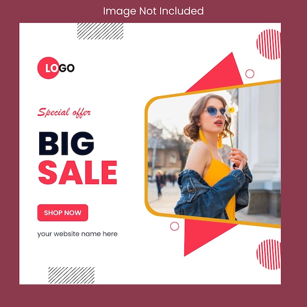 Sale social media post template design