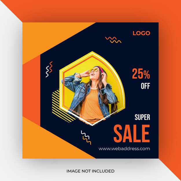 Vector sale social media post template