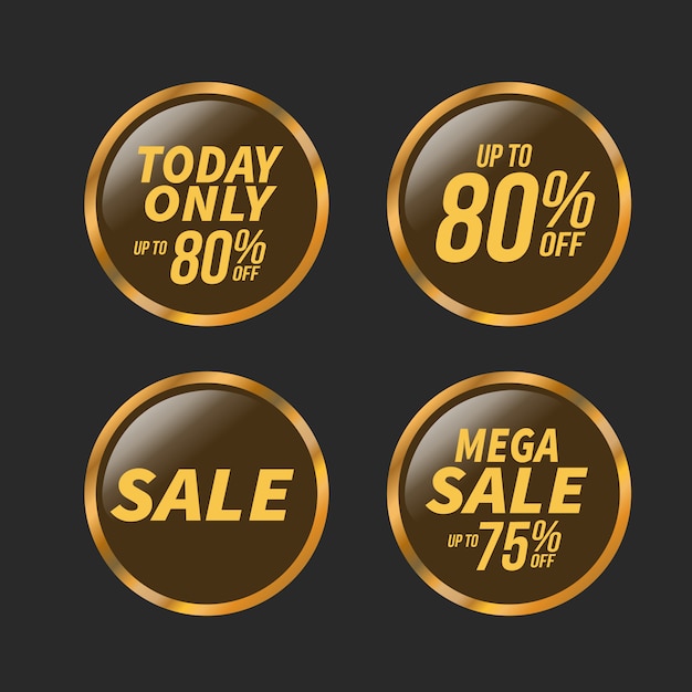 Sale and special offer badge set, Vector illustration.