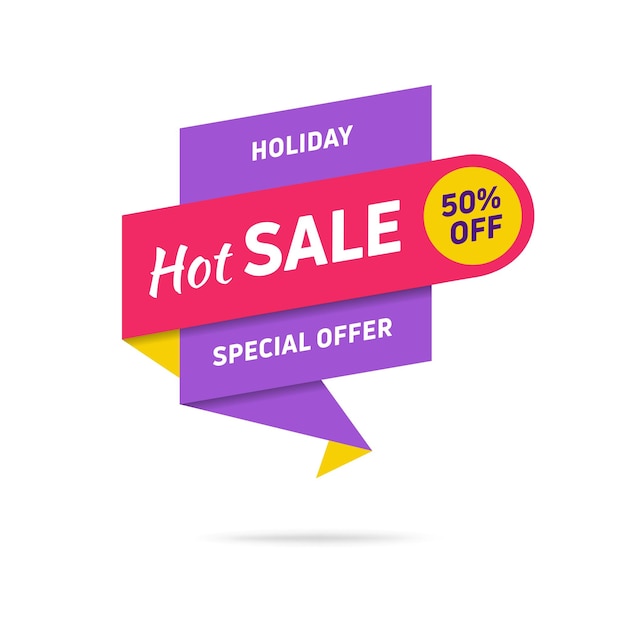 Sale speech bubble banner special offer discount design template