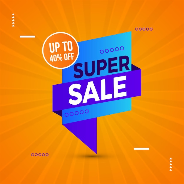 Sale sticker template with discount offer