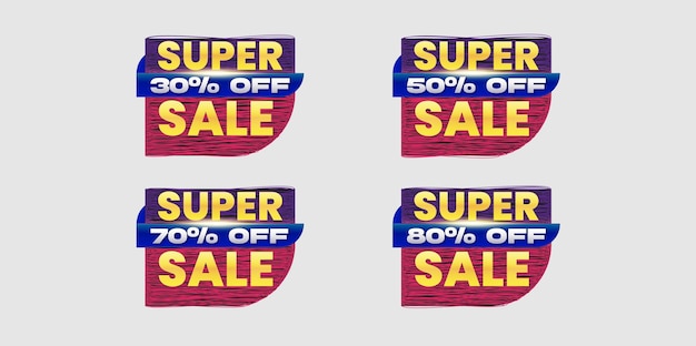 Sale Stickers Set of Template