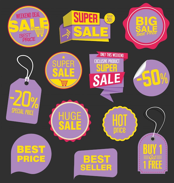 sale stickers and tags 