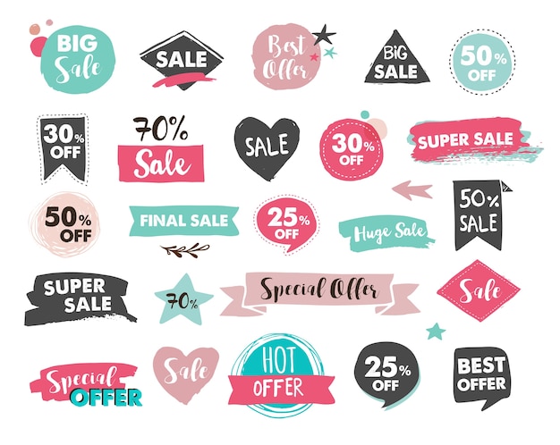 Sale tags, labels and mobile theme.