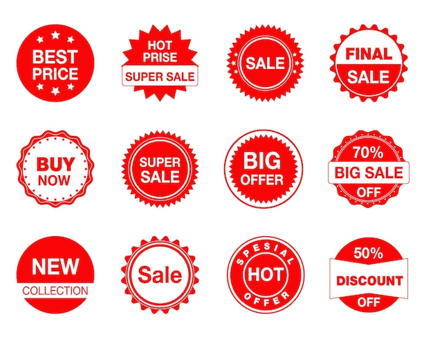 Sale tags Sale Label collection set