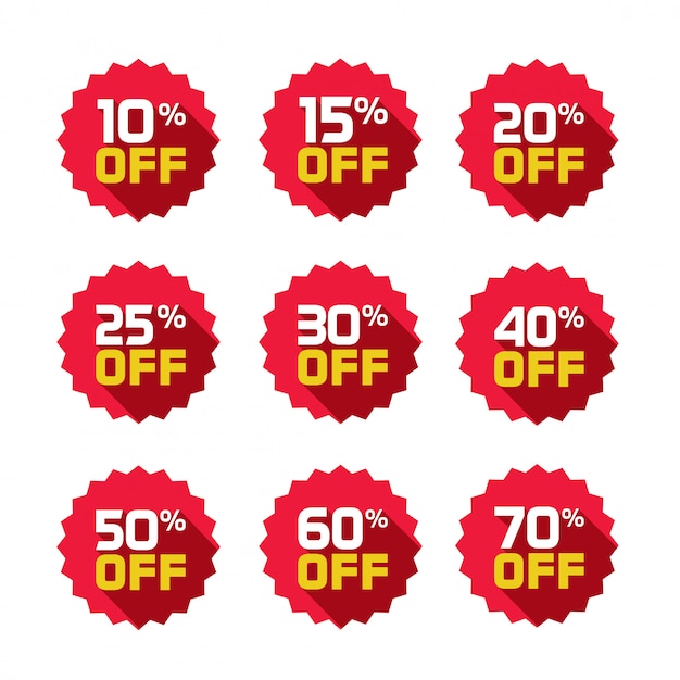 Sale tags set vector badges