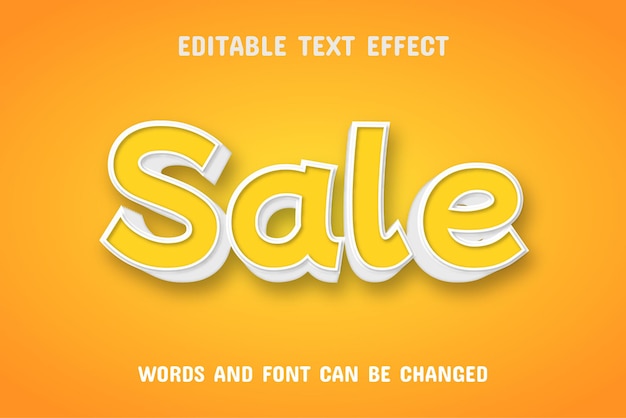 Sale text editable text effect