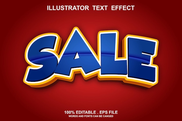 sale text effect editable