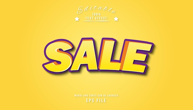 Sale text effect editable