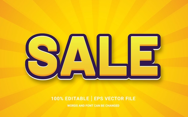 Sale text effect editable