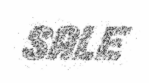 Sale Text Particle Modern Trendy Design Template . Vector design