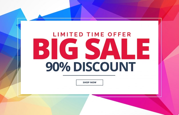 Sale voucher design with polygonal formas