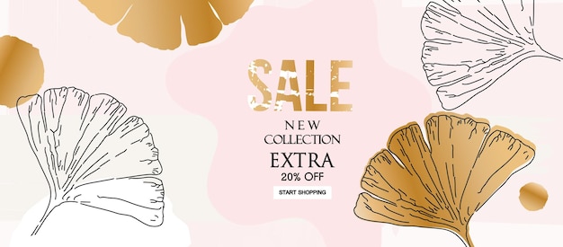 Sale website banner Sale tag Sale promotional material vector illustration