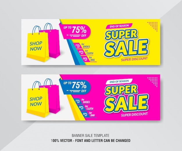 Sales banner template set