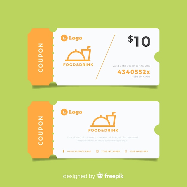 Sales concept with coupon