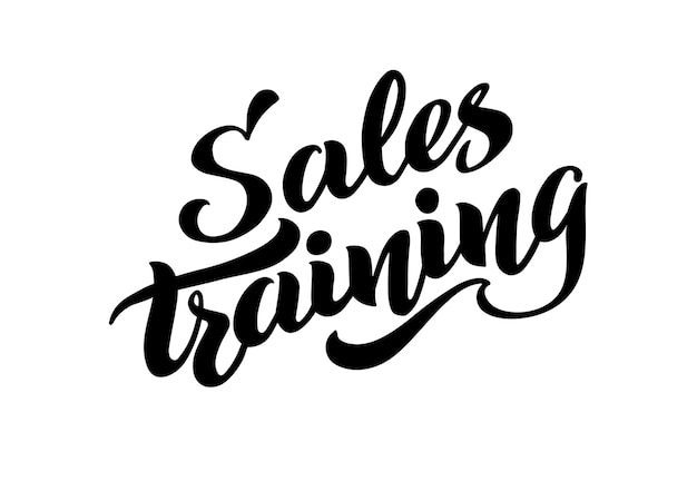 Sales training  vector design template with hand drawn lettering Quote about global online