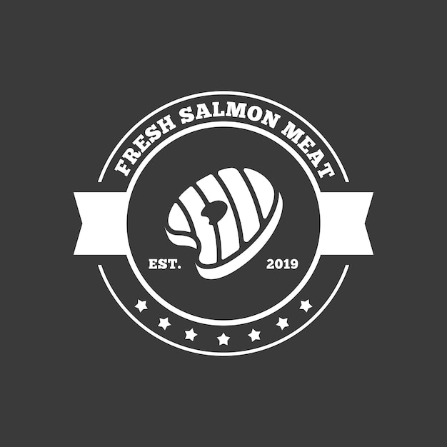 Salmon fish logo design concept vector