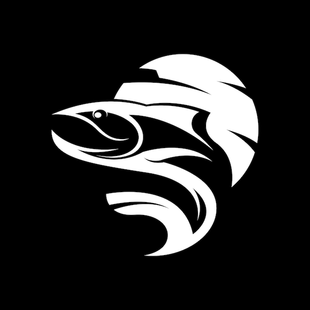 Salmon fish logo design concept vector