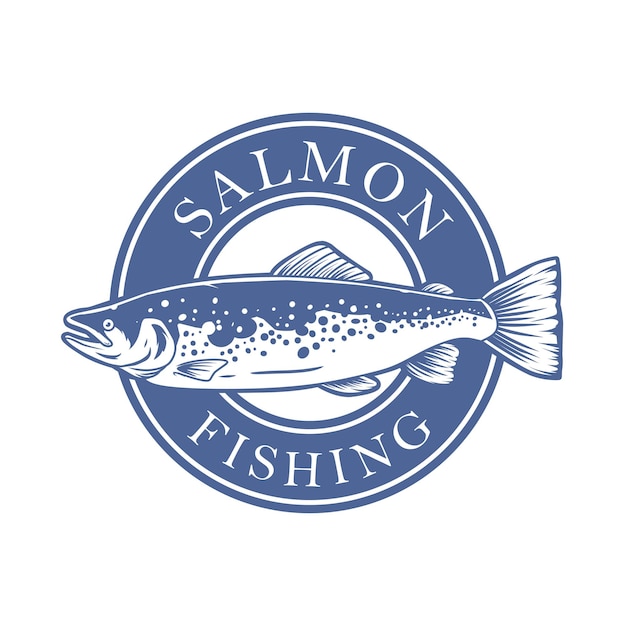 Salmon Fishing Logo Design