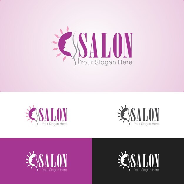 Vector salon logo design template 