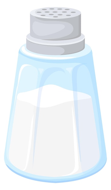 Salt shaker Cartoon glass condiment container icon