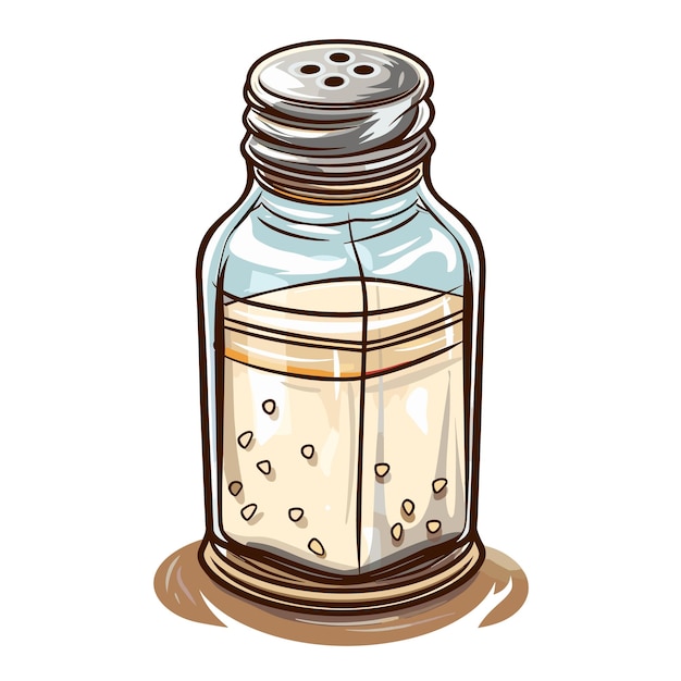 Salt Shaker Cartoon Isolated on transparent background PNG Cartoon