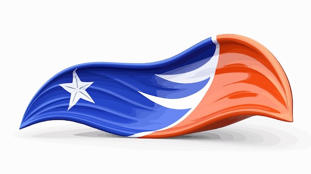 Samoa Flag 3D Shape Vector Cartoon Illustration