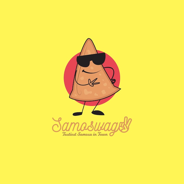 Samosa swag tastiest samosa in town bar vector logo design