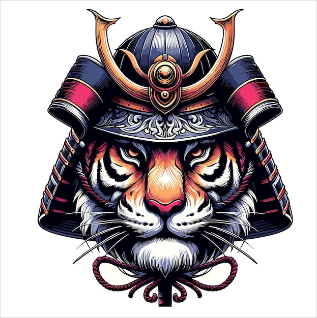 SAMURAI BEAST VECTOR ART ILLUSTRATION