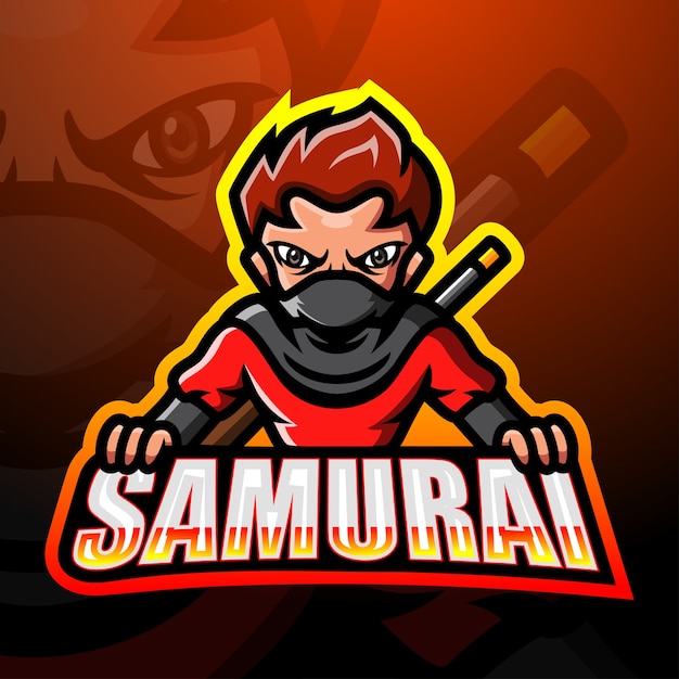 Samurai mascot esport illustration