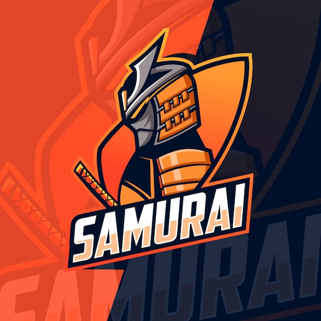 samurai  mascot esport logo