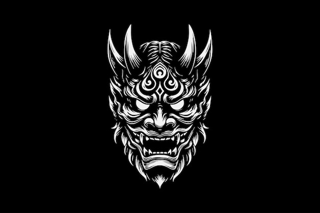 samurai mask illustration graphic design vector templates