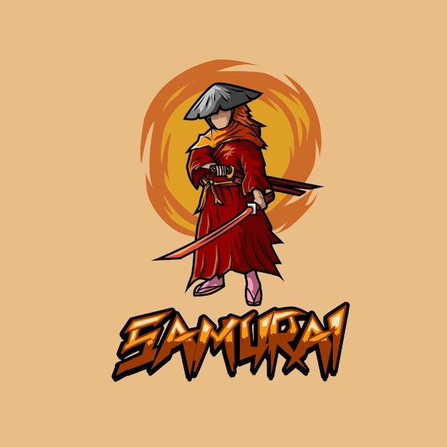 Samurai Red cartoon Illustration