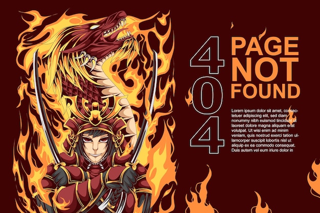 samurai rising illustration error 404 page not found