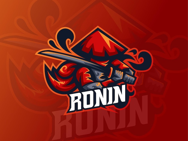 Samurai Ronin Professional Esport Logo Template