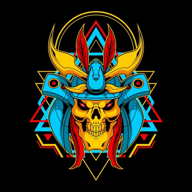 samurai skull for commercial use