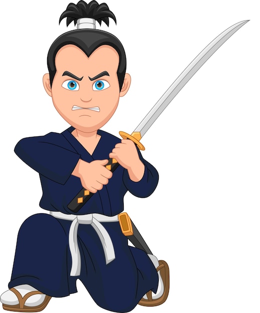 samurai swordsman cartoon