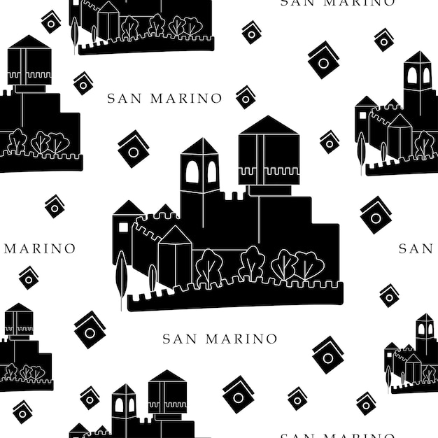 San Marino seamless pattern