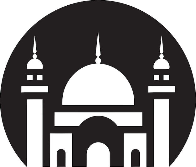 Sanctified Serenity Mosque Icon Vector Divine Dwelling Emblematic Mosque Icon