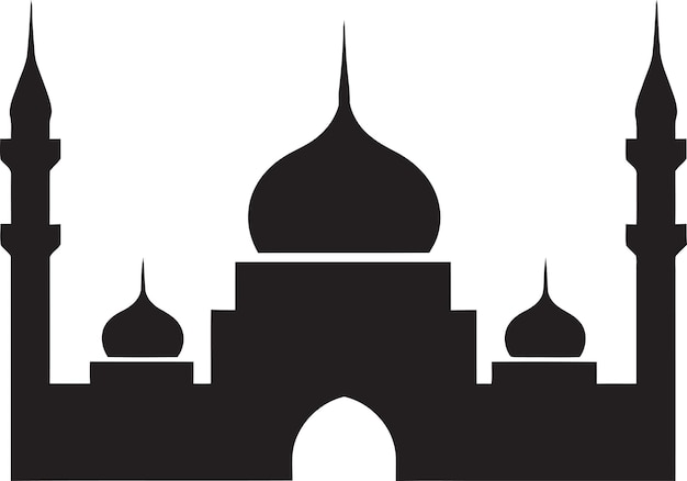 Sanctified Structure Mosque Icon Vector Divine Domain Emblematic Mosque Icon