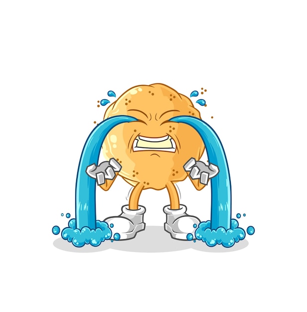 Sand ball crying illustration character vector