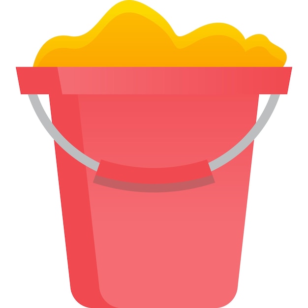 Sand bucket icon vector isolated tool equipment