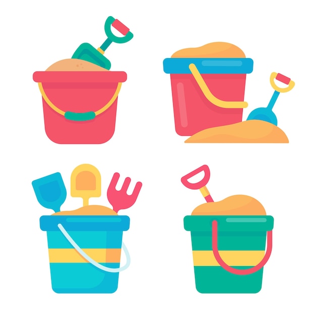 Sand buckets and scoops For children to play in building sand castles