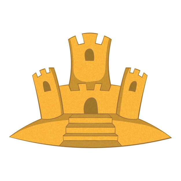 Sand castle icon Cartoon illustration of sand castle vector icon for web