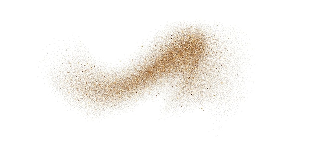 Vector sand dust powder splash flowing grit speckles and particles wavy texture ground grain scatter