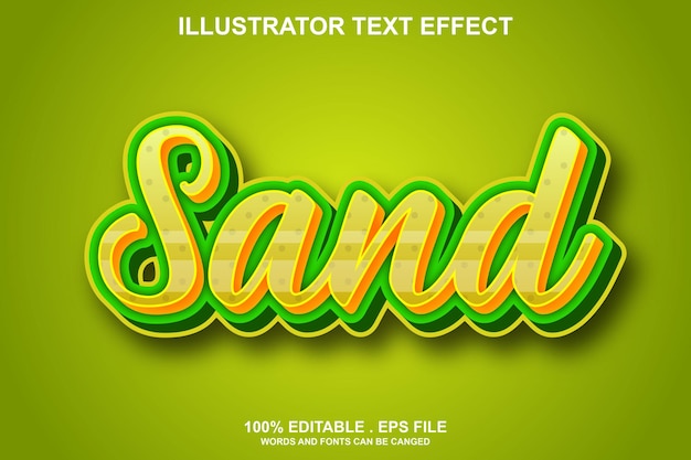 sand text effect editable